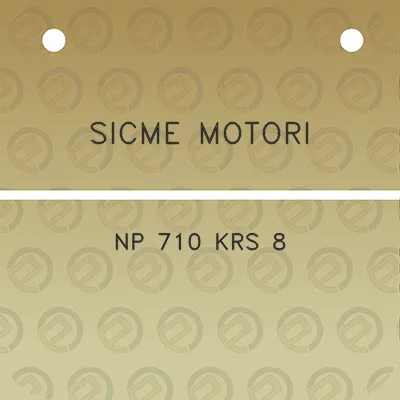 sicme-motori-np-710-krs-8