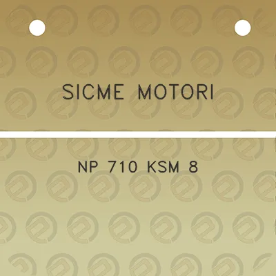 sicme-motori-np-710-ksm-8