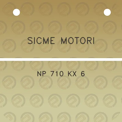 sicme-motori-np-710-kx-6