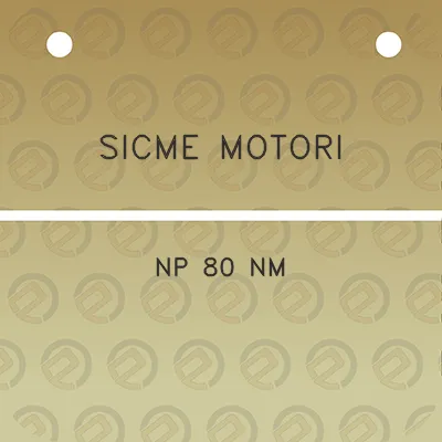 sicme-motori-np-80-nm