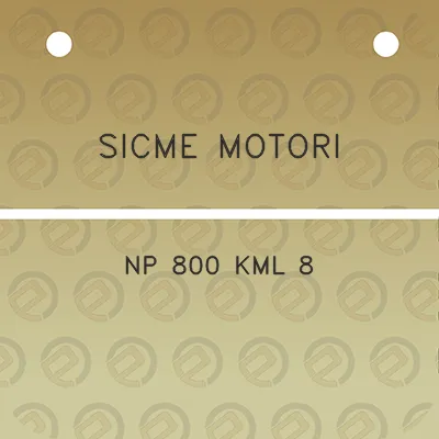 sicme-motori-np-800-kml-8