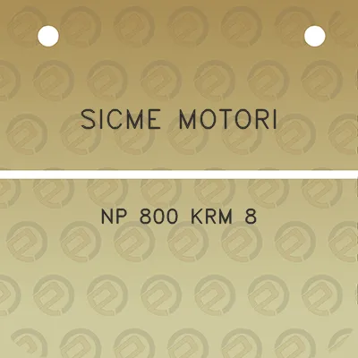 sicme-motori-np-800-krm-8