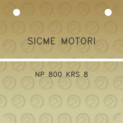 sicme-motori-np-800-krs-8