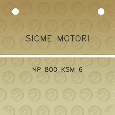 sicme-motori-np-800-ksm-6