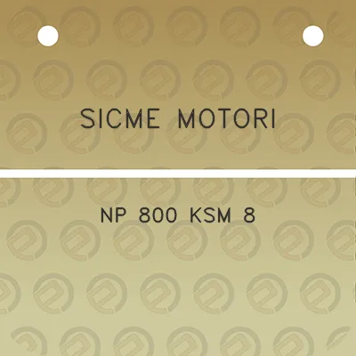 sicme-motori-np-800-ksm-8