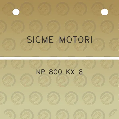 sicme-motori-np-800-kx-8