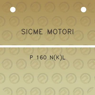 sicme-motori-p-160-nkl