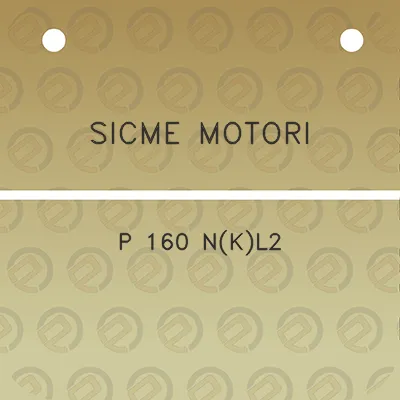 sicme-motori-p-160-nkl2