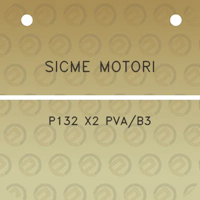 sicme-motori-p132-x2-pvab3