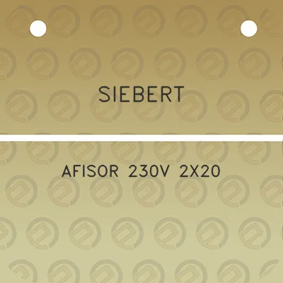 siebert-afisor-230v-2x20