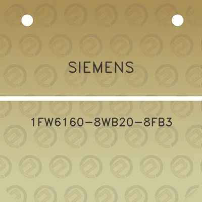 siemens-1fw6160-8wb20-8fb3