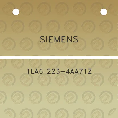 siemens-1la6-223-4aa71z