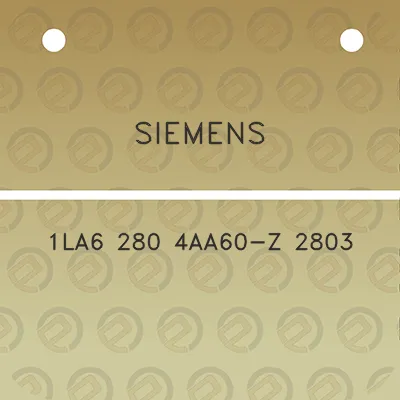 siemens-1la6-280-4aa60-z-2803