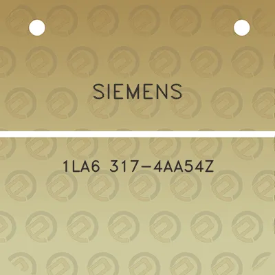 siemens-1la6-317-4aa54z