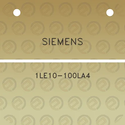 siemens-1le10-100la4