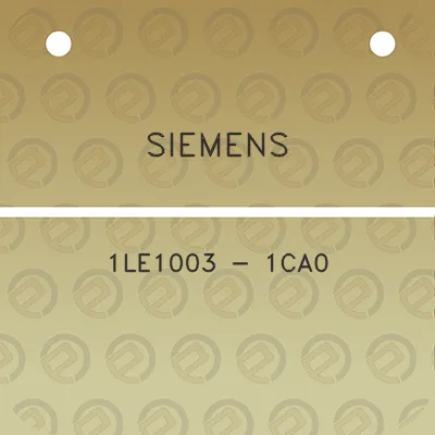 siemens-1le1003-1ca0