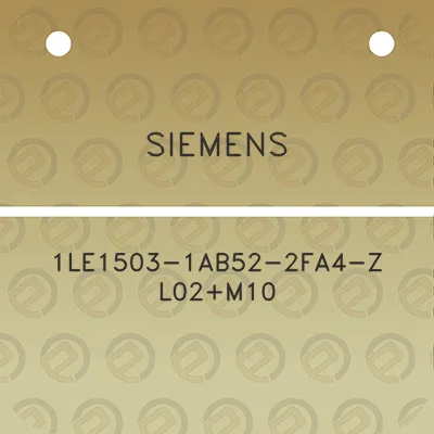 siemens-1le1503-1ab52-2fa4-z-l02m10