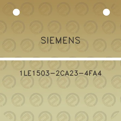 siemens-1le1503-2ca23-4fa4