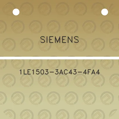 siemens-1le1503-3ac43-4fa4