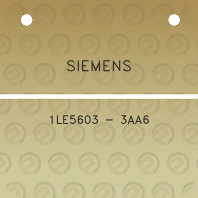 siemens-1le5603-3aa6