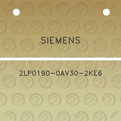 siemens-2lp0190-0av30-2ke6