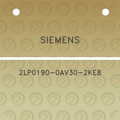 siemens-2lp0190-0av30-2ke8