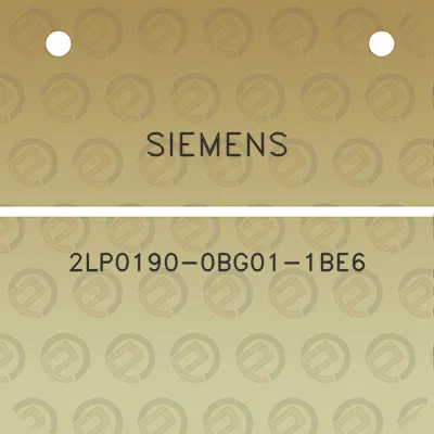 siemens-2lp0190-0bg01-1be6