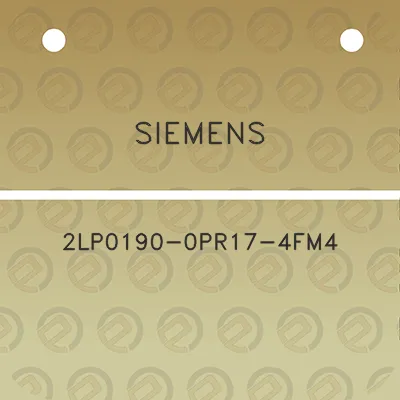 siemens-2lp0190-0pr17-4fm4