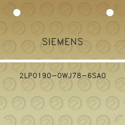 siemens-2lp0190-0wj78-6sa0