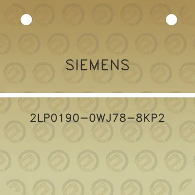 siemens-2lp0190-0wj78-8kp2