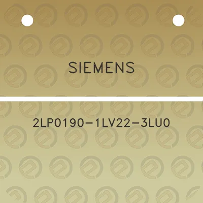 siemens-2lp0190-1lv22-3lu0