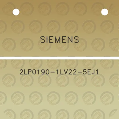 siemens-2lp0190-1lv22-5ej1