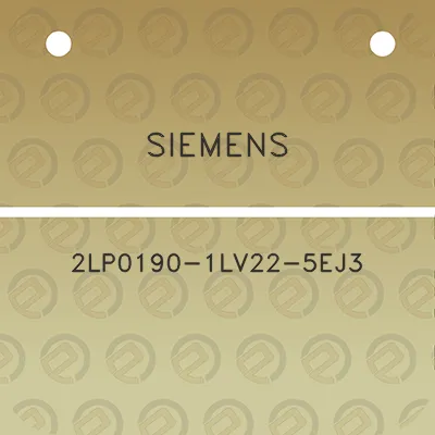 siemens-2lp0190-1lv22-5ej3