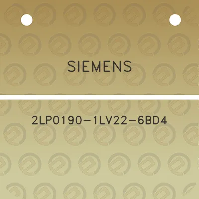 siemens-2lp0190-1lv22-6bd4