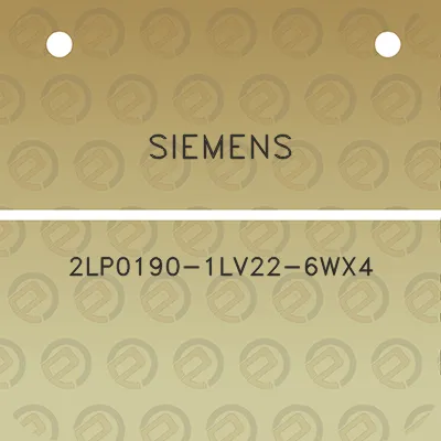 siemens-2lp0190-1lv22-6wx4