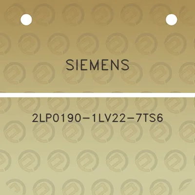 siemens-2lp0190-1lv22-7ts6