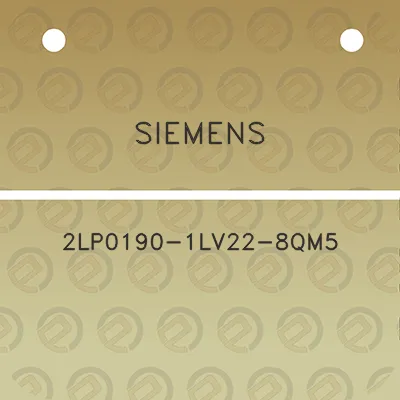 siemens-2lp0190-1lv22-8qm5