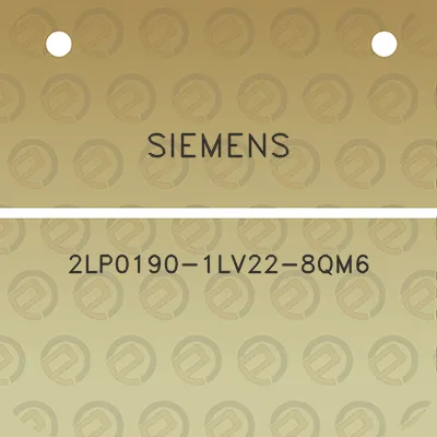 siemens-2lp0190-1lv22-8qm6