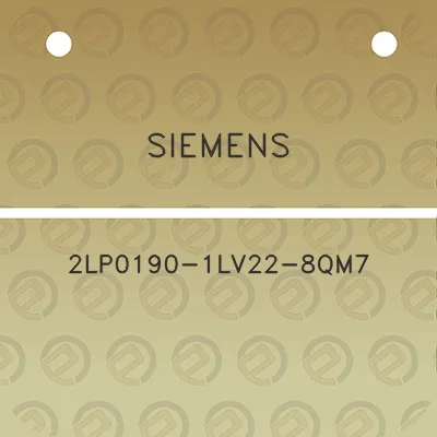 siemens-2lp0190-1lv22-8qm7