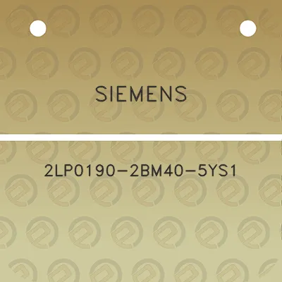 siemens-2lp0190-2bm40-5ys1