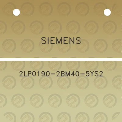 siemens-2lp0190-2bm40-5ys2