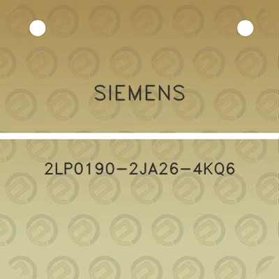 siemens-2lp0190-2ja26-4kq6