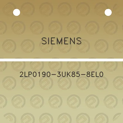 siemens-2lp0190-3uk85-8el0