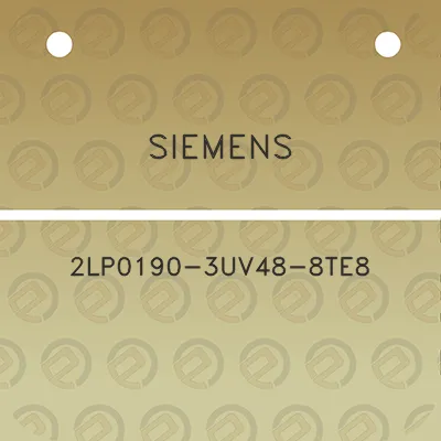 siemens-2lp0190-3uv48-8te8