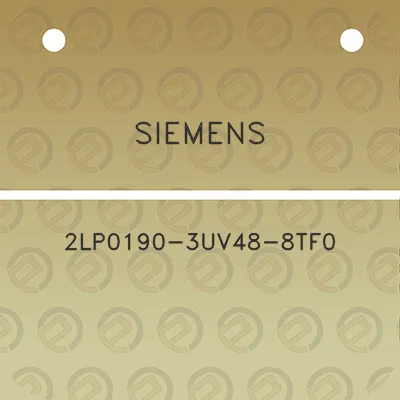 siemens-2lp0190-3uv48-8tf0