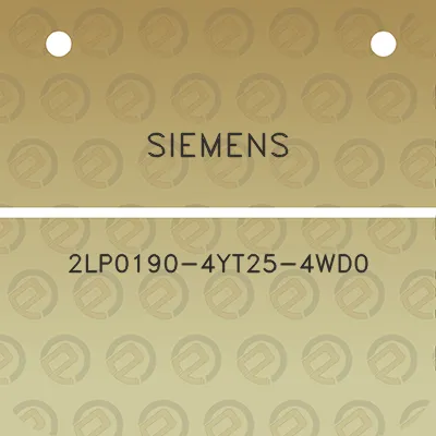 siemens-2lp0190-4yt25-4wd0