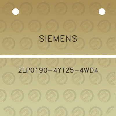 siemens-2lp0190-4yt25-4wd4