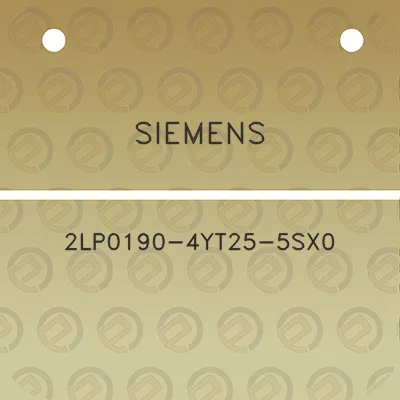 siemens-2lp0190-4yt25-5sx0