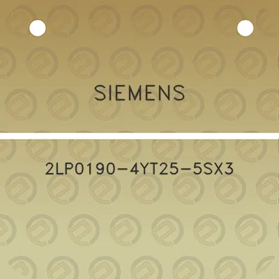 siemens-2lp0190-4yt25-5sx3