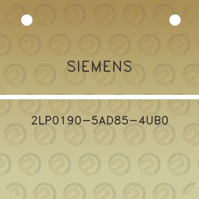 siemens-2lp0190-5ad85-4ub0